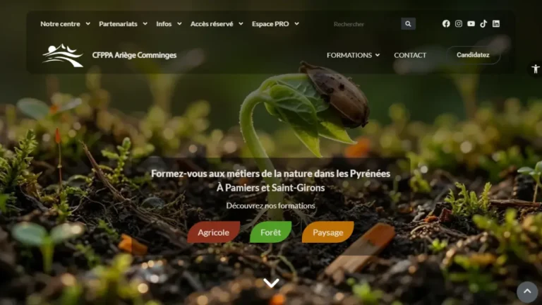 Création de site internet en Ariège : le site vitrine du CFPPA réalisé par Walma